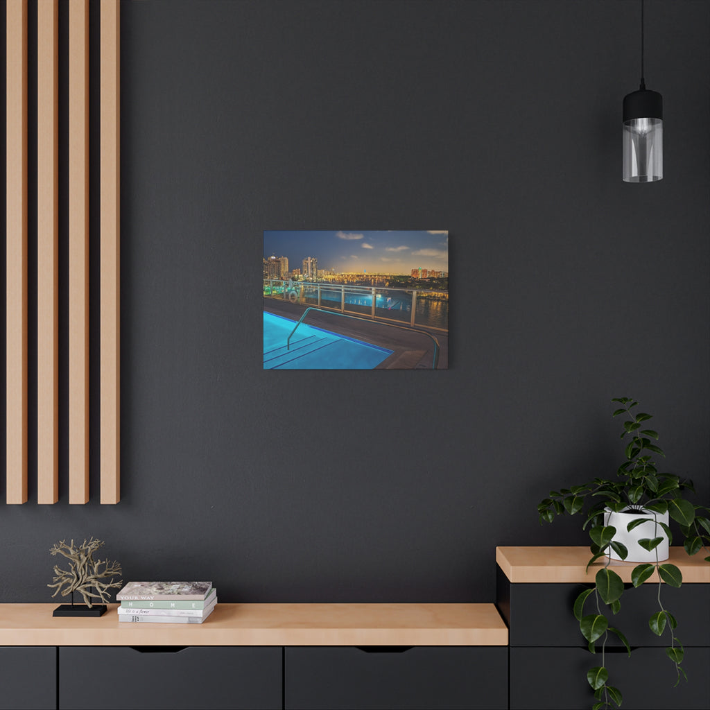 "Skyline Reflections" – Luxe Canvas Print