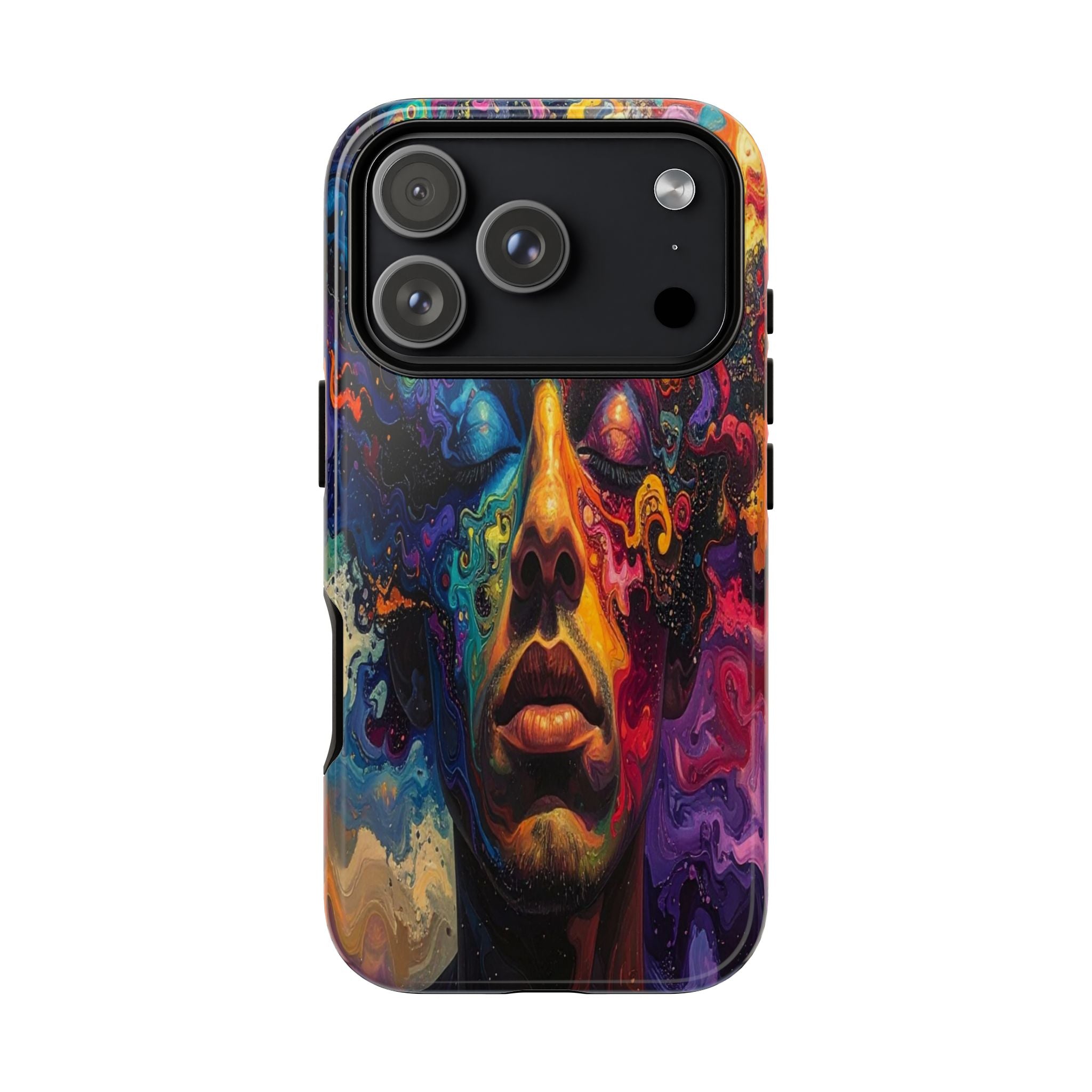 Psyche Unbound: Chromatic Consciousness, Digital Portrait Exploration - L’Art Suprême Phone Case