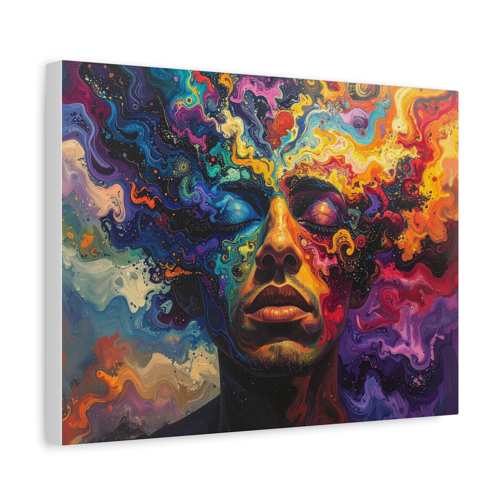 Consciousness Unfolding: Psychedelic Inner Landscape, Fluid Abstract Meditation - L’Art Suprême Canvas