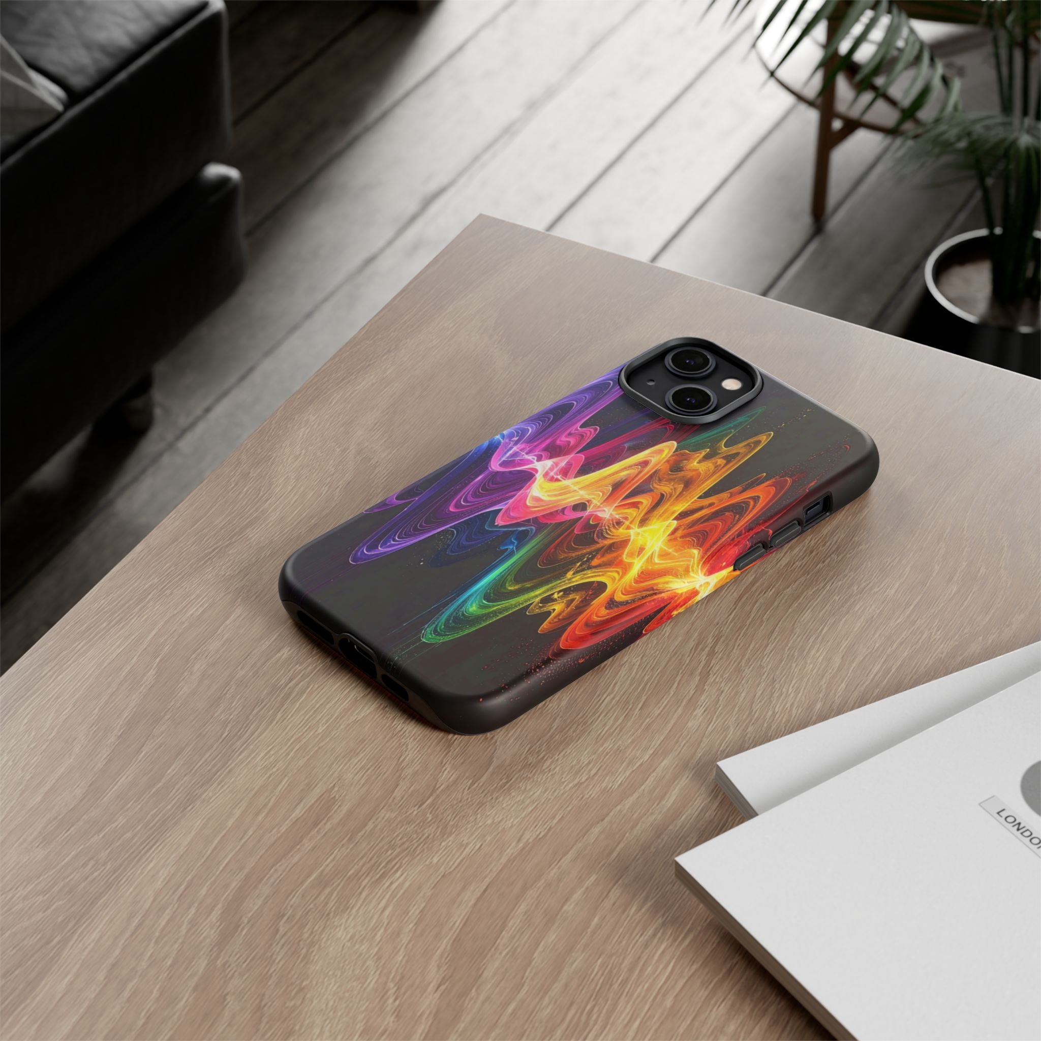 Resonant Spectrum: Digital Sound Wave Visualization, Chromatic Energy Flow - L’Art Suprême Phone Case