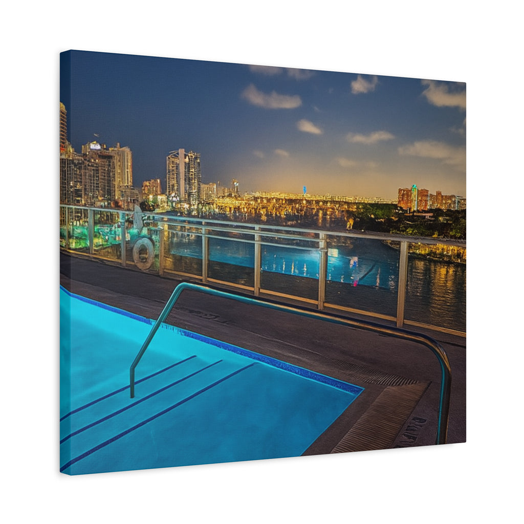 "Skyline Reflections" – Luxe Canvas Print