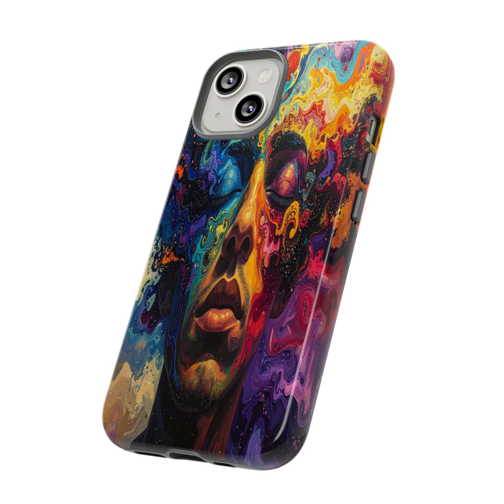 Psyche Unbound: Chromatic Consciousness, Digital Portrait Exploration - L’Art Suprême Phone Case