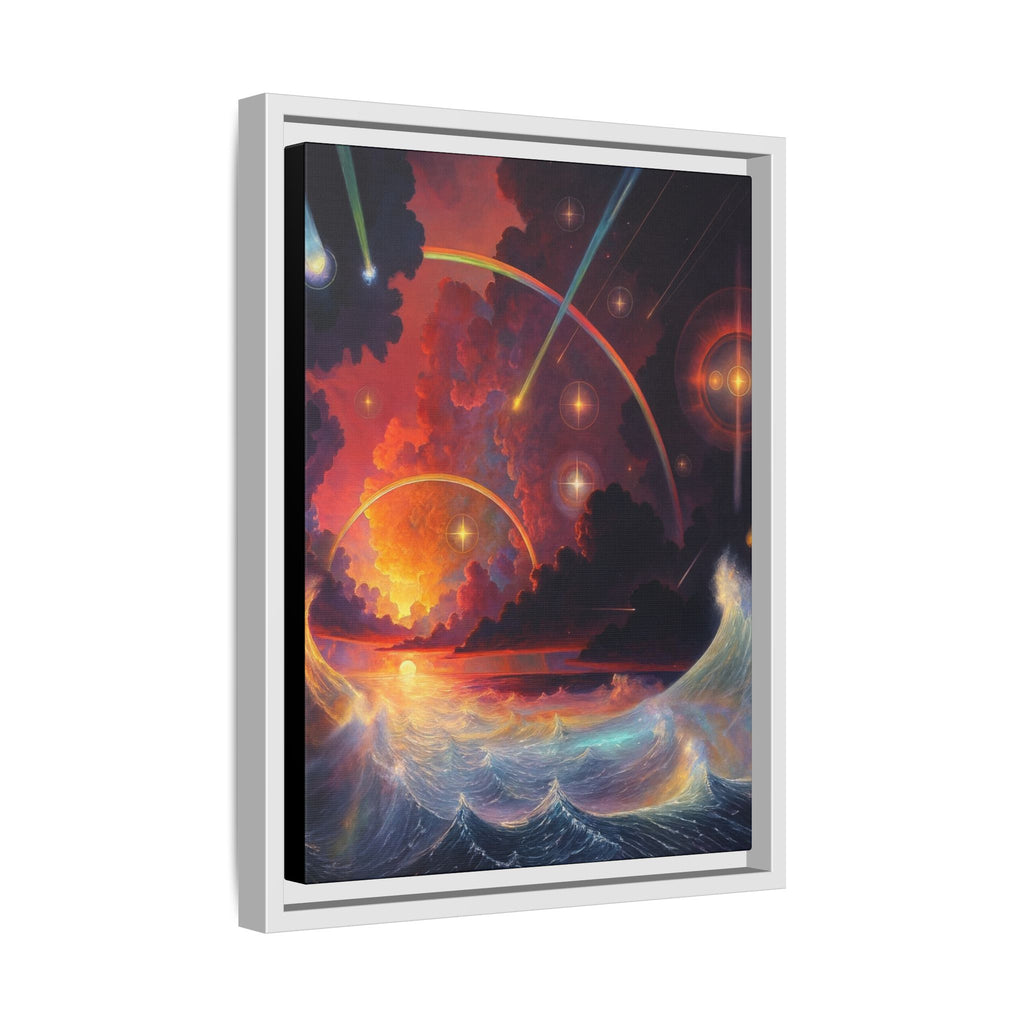 "Celestial Tides" – Framed Canvas Print