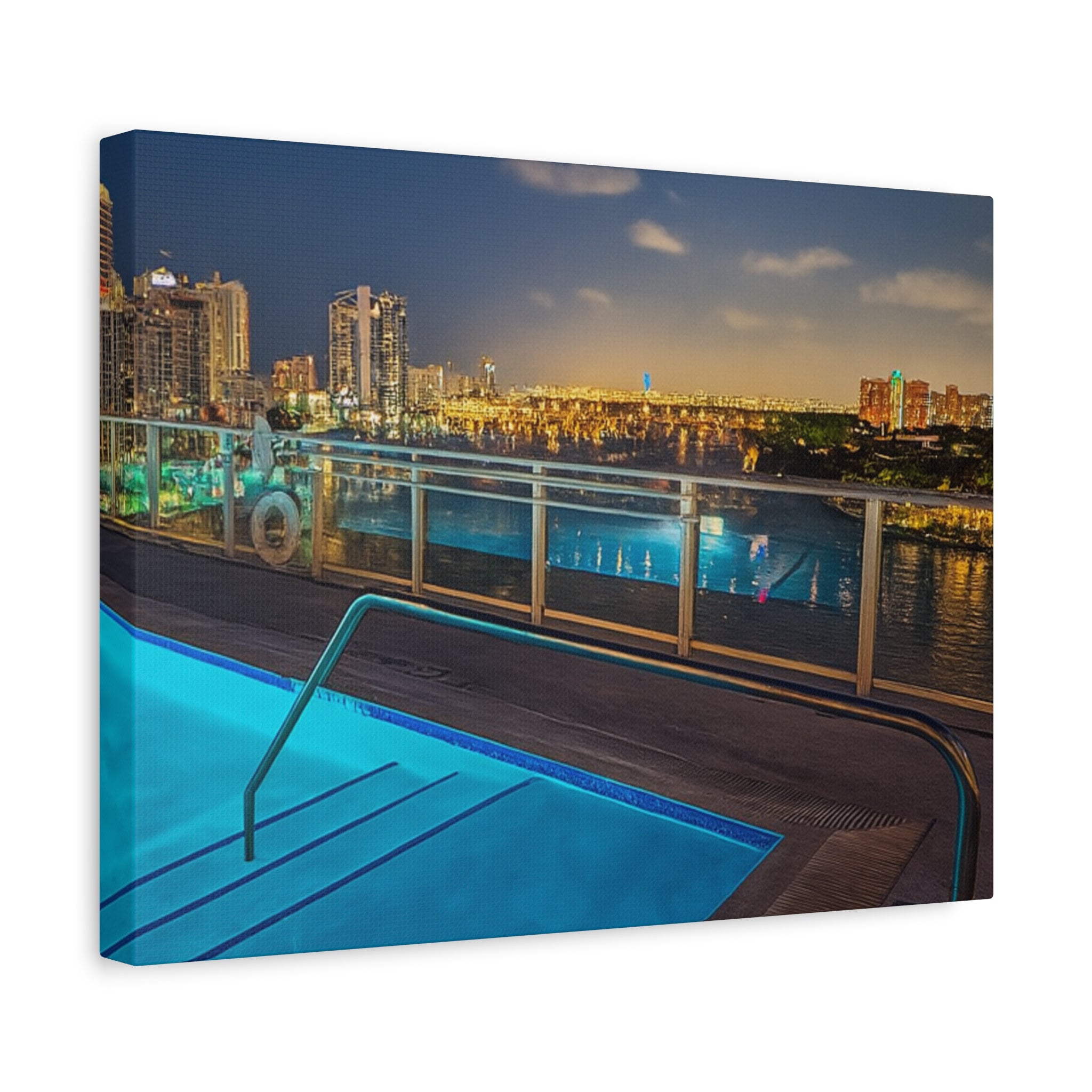 "Skyline Reflections" – Luxe Canvas Print