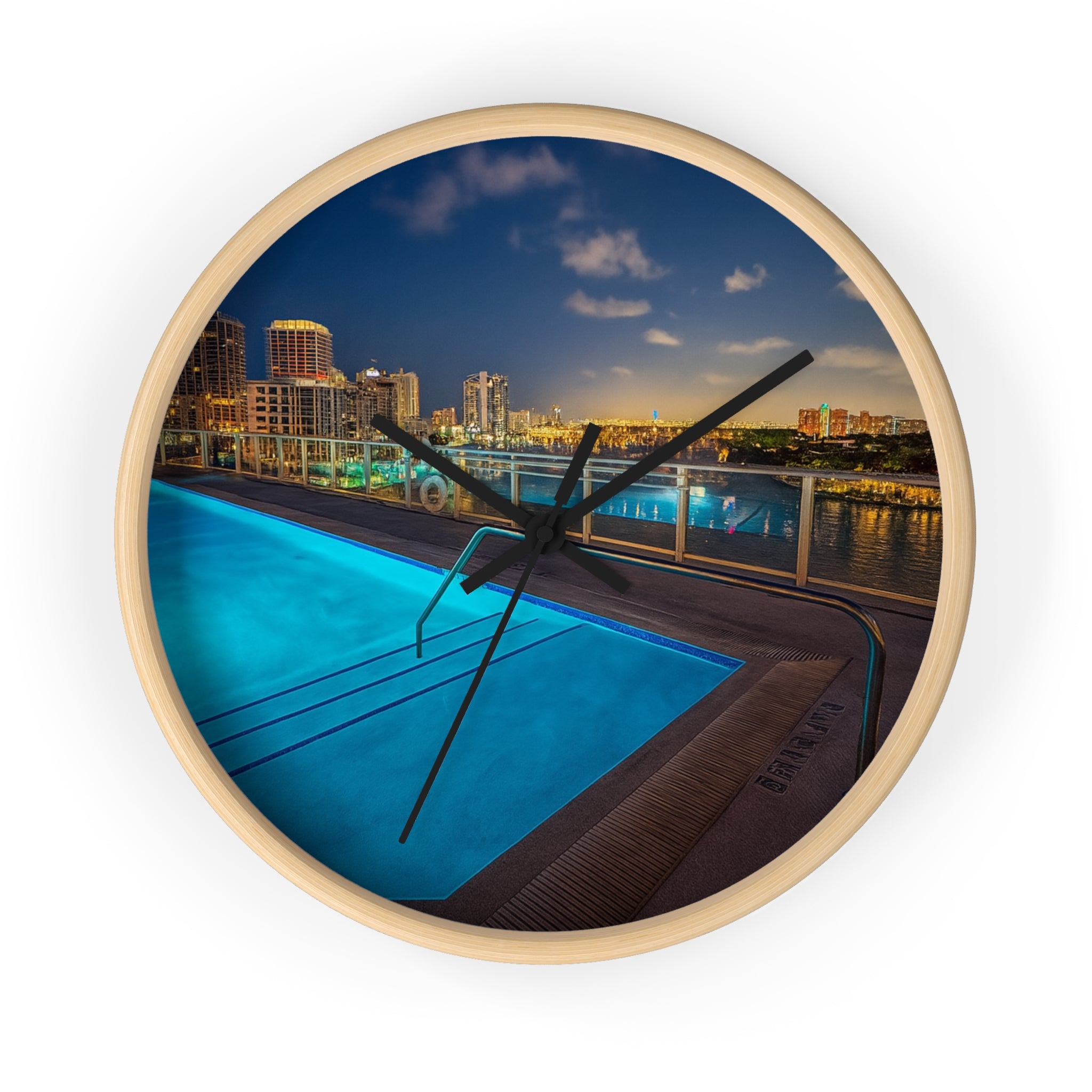 “Skyline Reflections" – Art Wall Clock