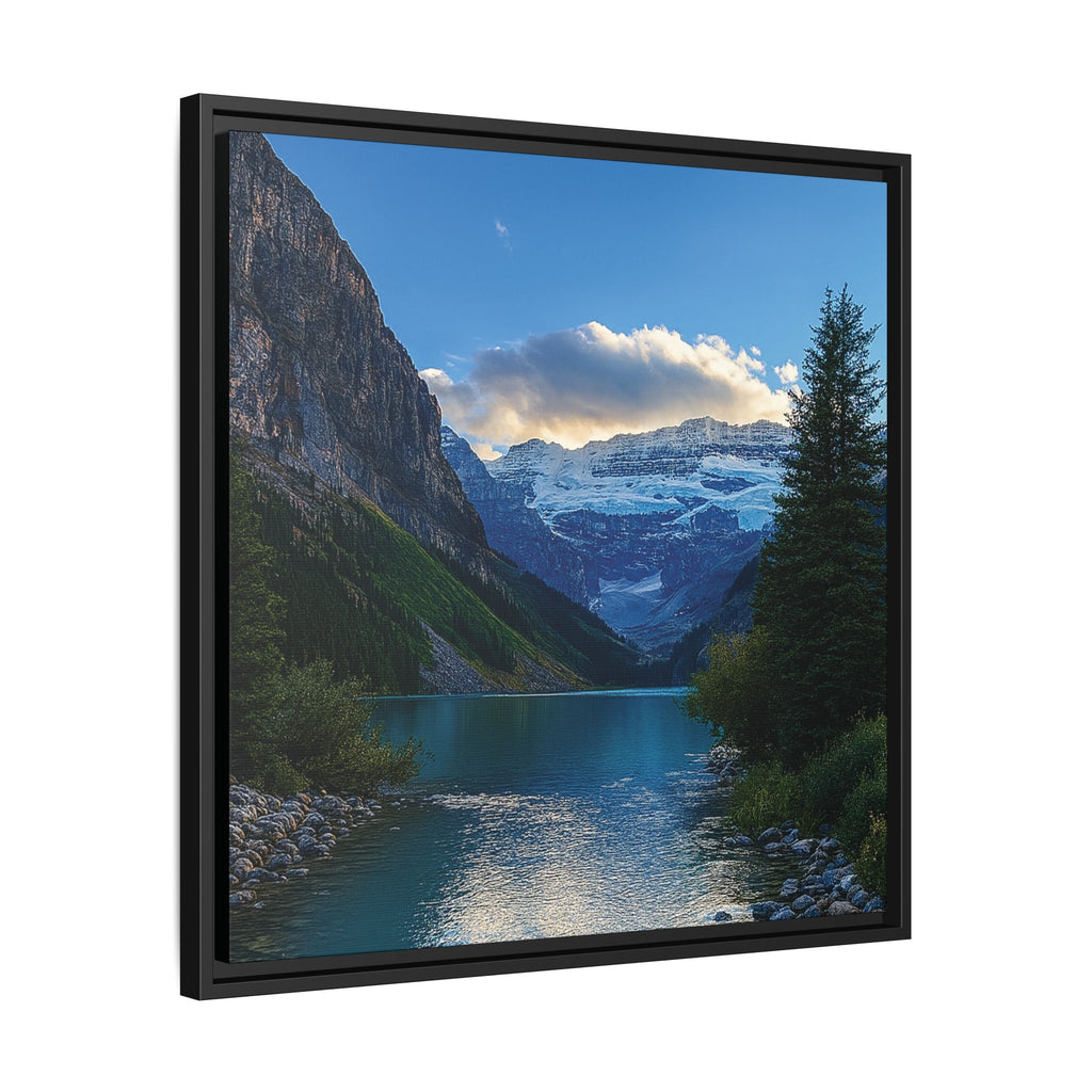 "Glacial Serenity" – Framed Canvas Print