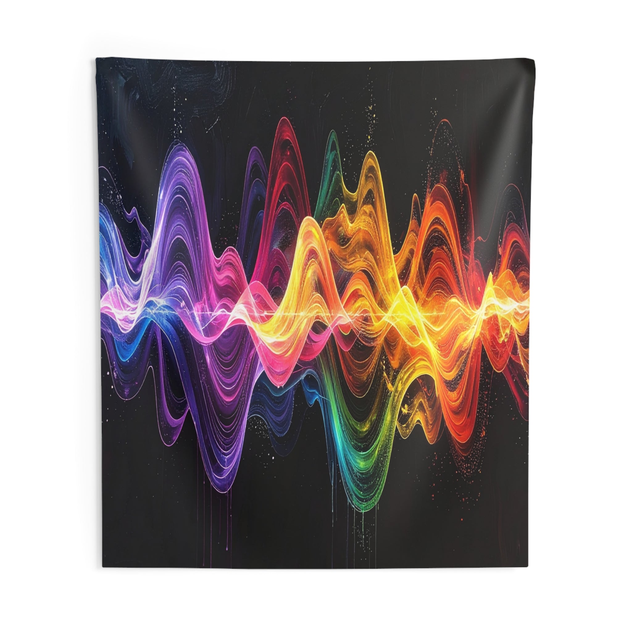 Quantum Symphony: Digital Wave Visualization, Spectrum of Energy - L'Art Tapestry