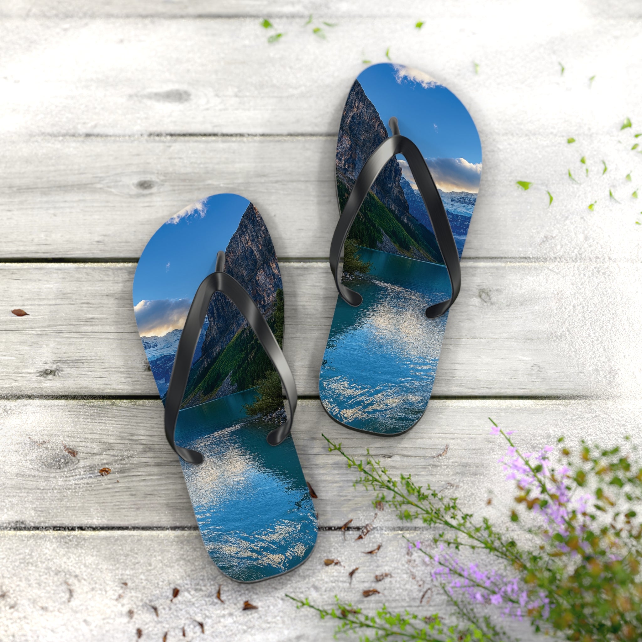 "Glacial Serenity" – Premium Flip Flops