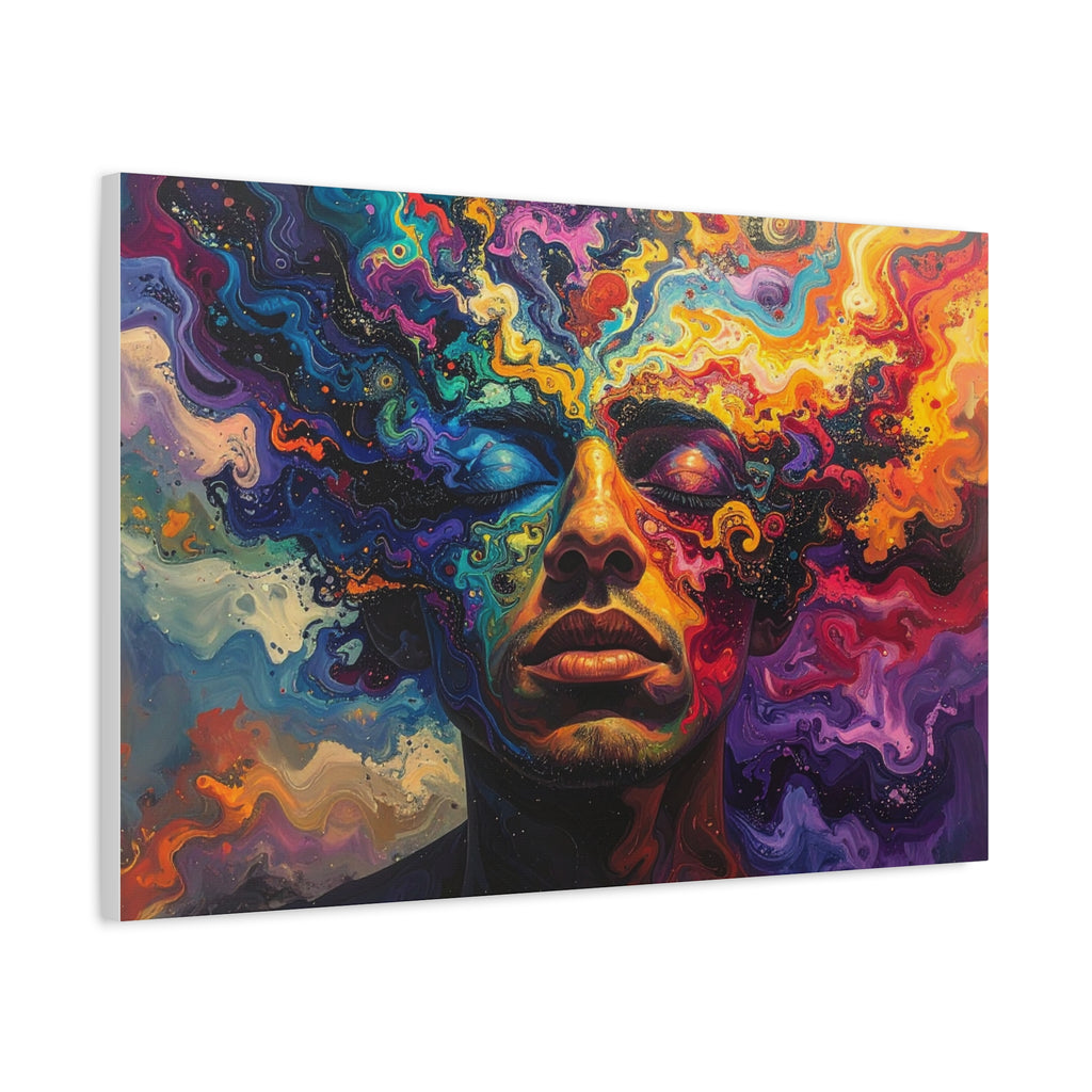 Consciousness Unfolding: Psychedelic Inner Landscape, Fluid Abstract Meditation - L’Art Suprême Canvas