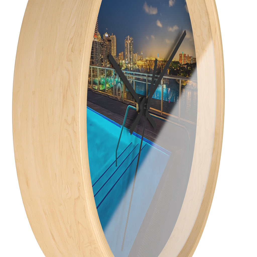 “Skyline Reflections" – Art Wall Clock