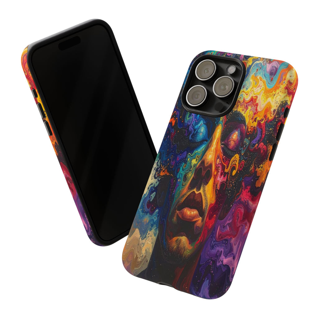 Psyche Unbound: Chromatic Consciousness, Digital Portrait Exploration - L’Art Suprême Phone Case