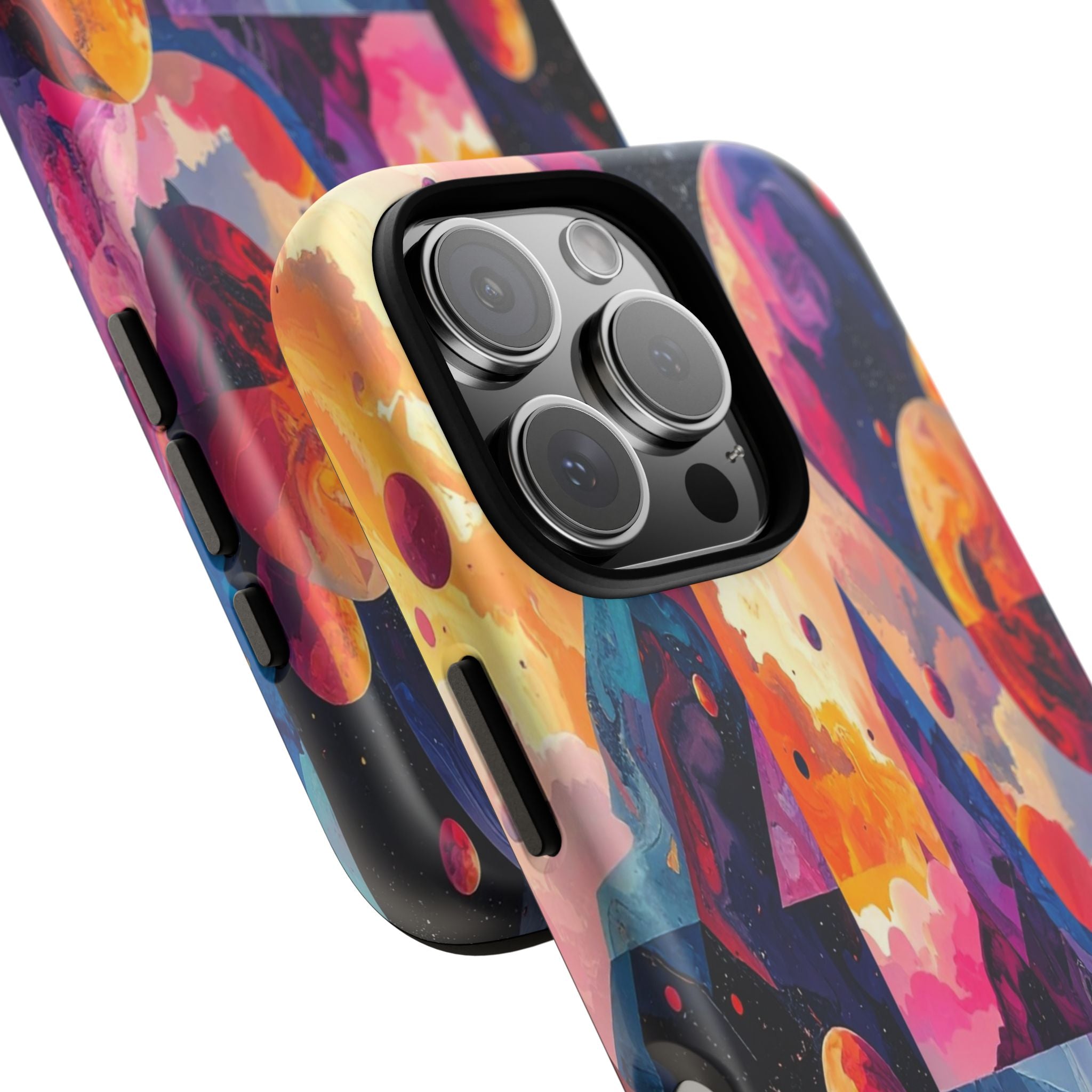 Cosmic Geometrica: Floating Spheres of Abstraction, Digital Dreamscape Dimensions - L’Art Suprême Phone Case