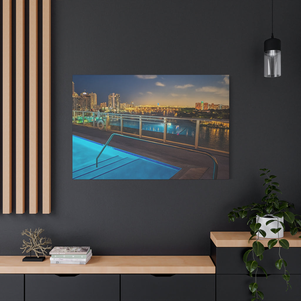 "Skyline Reflections" – Luxe Canvas Print