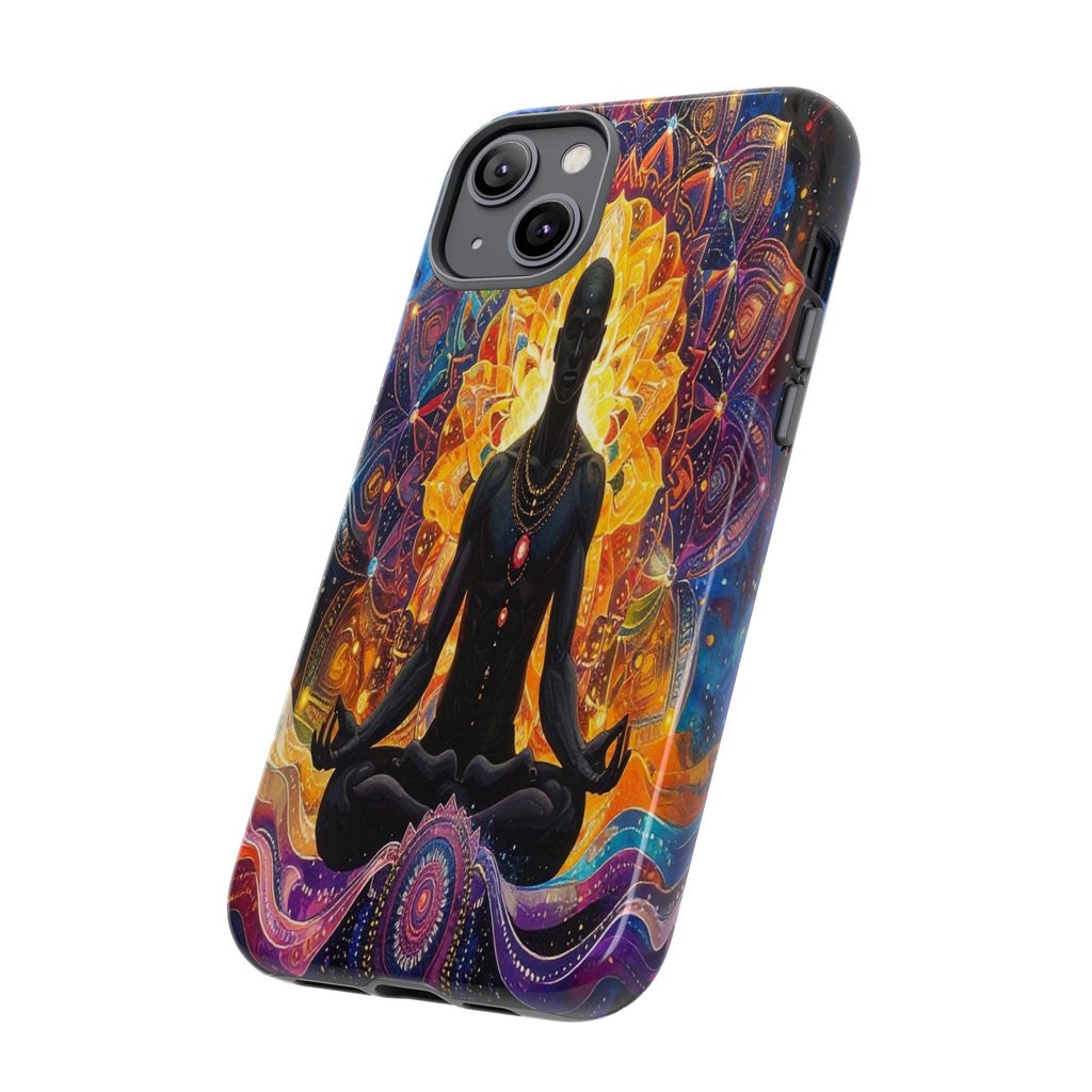 Cosmic Awakening: Spiritual Meditation Mandala, Chakra Energy Visualization - L’Art Suprême Phone Case