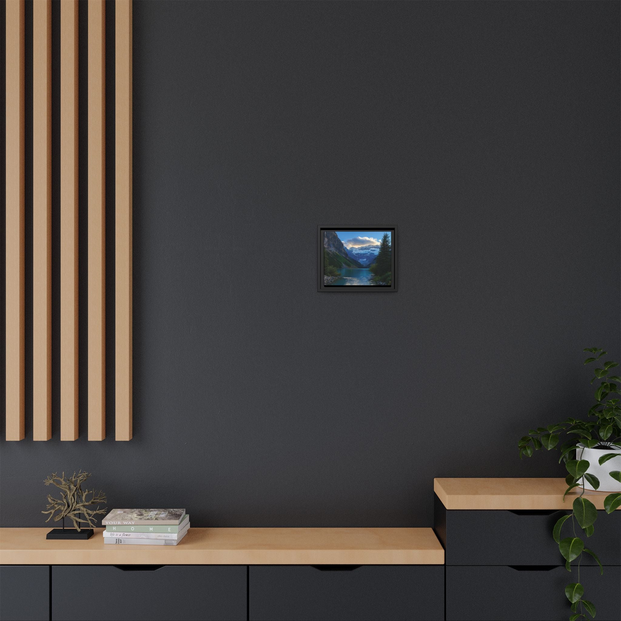 "Glacial Serenity" – Framed Canvas Print