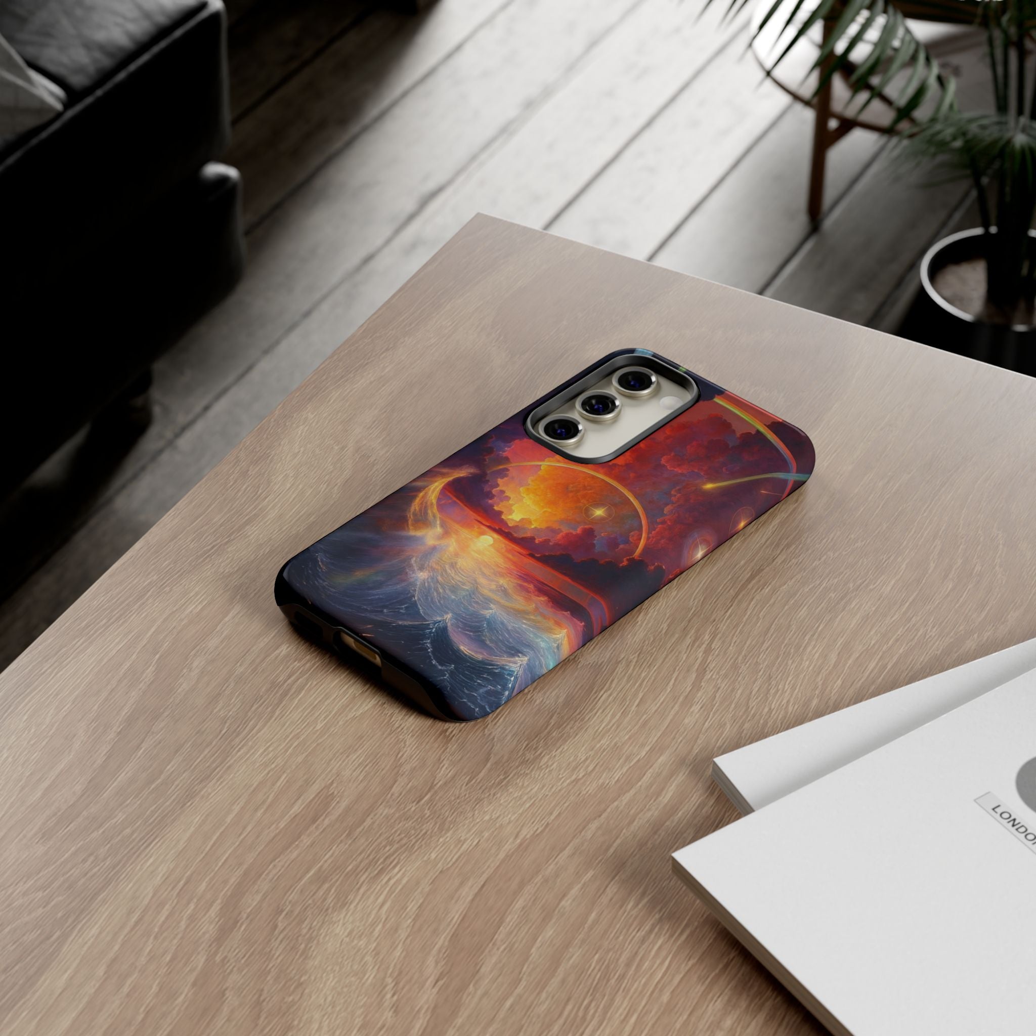 "Celestial Tides" – Printed Tough Phone Case