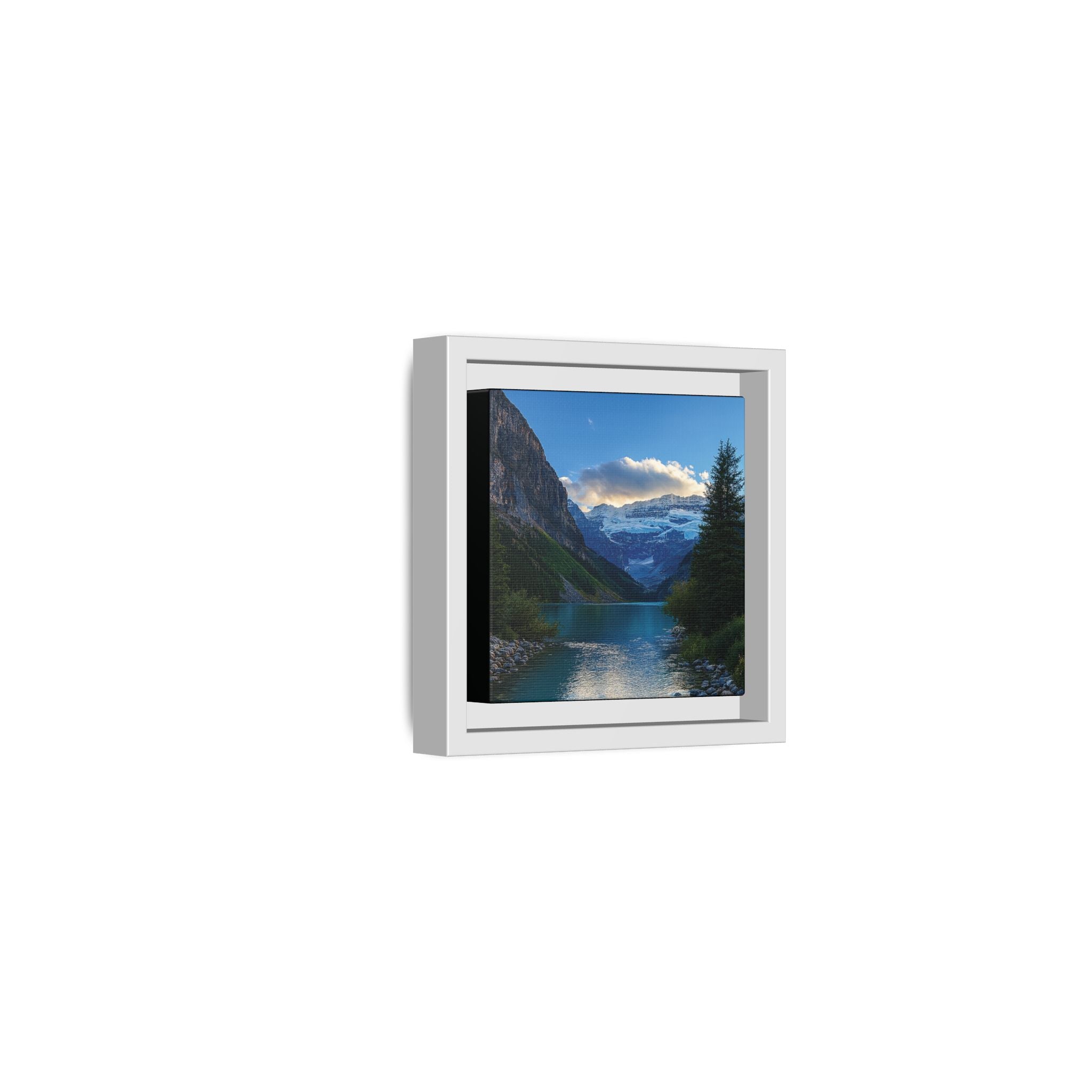 "Glacial Serenity" – Framed Canvas Print