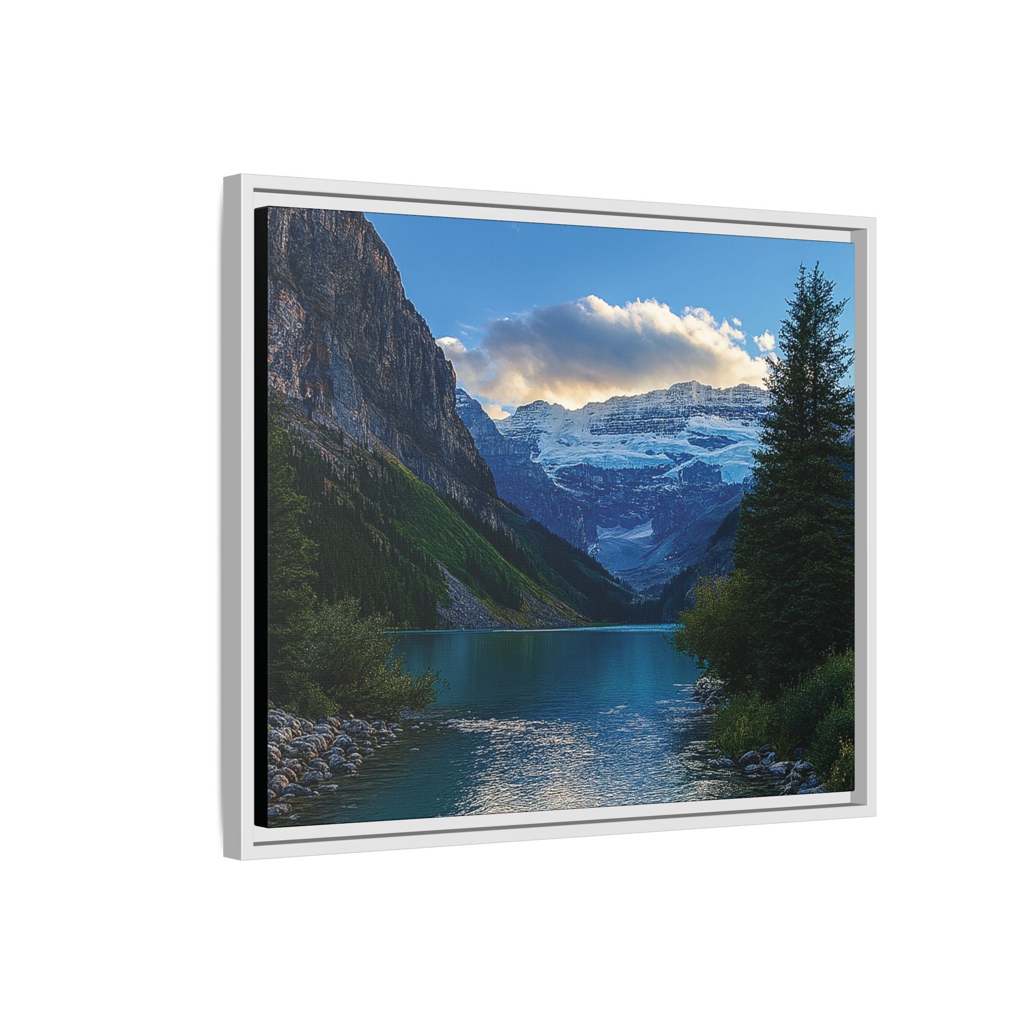"Glacial Serenity" – Framed Canvas Print