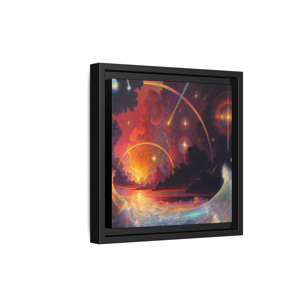 "Celestial Tides" – Framed Canvas Print