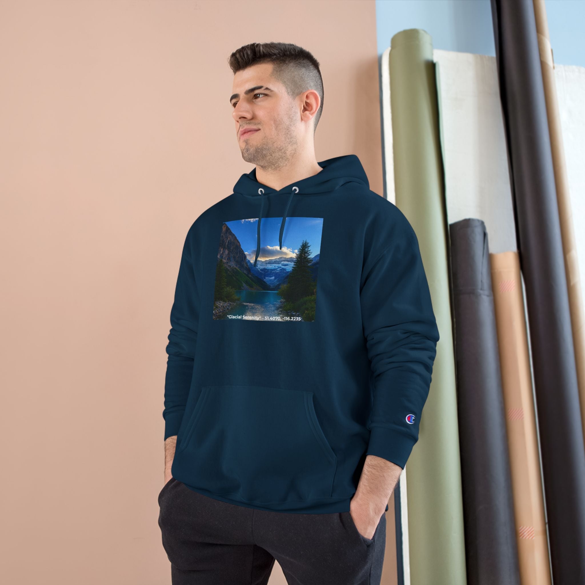 "Glacial Serenity" – Champion Hoodie