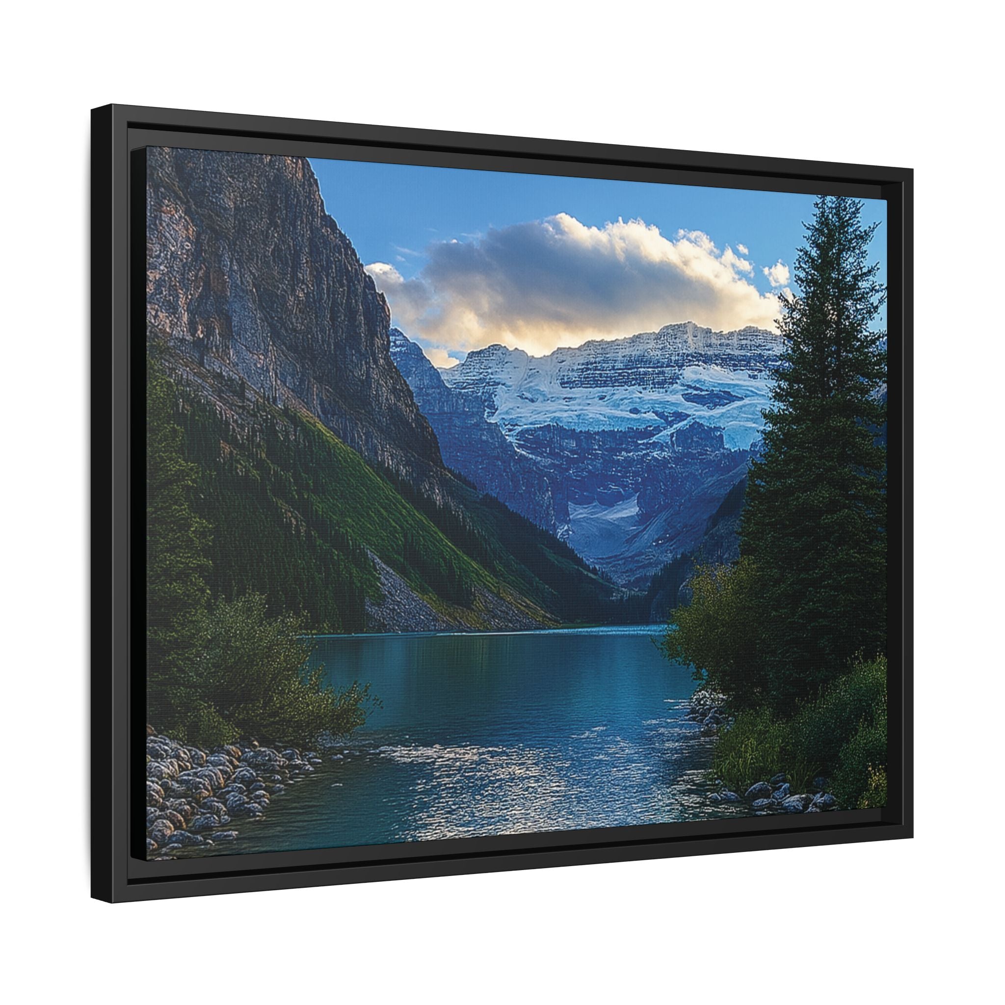 "Glacial Serenity" – Framed Canvas Print