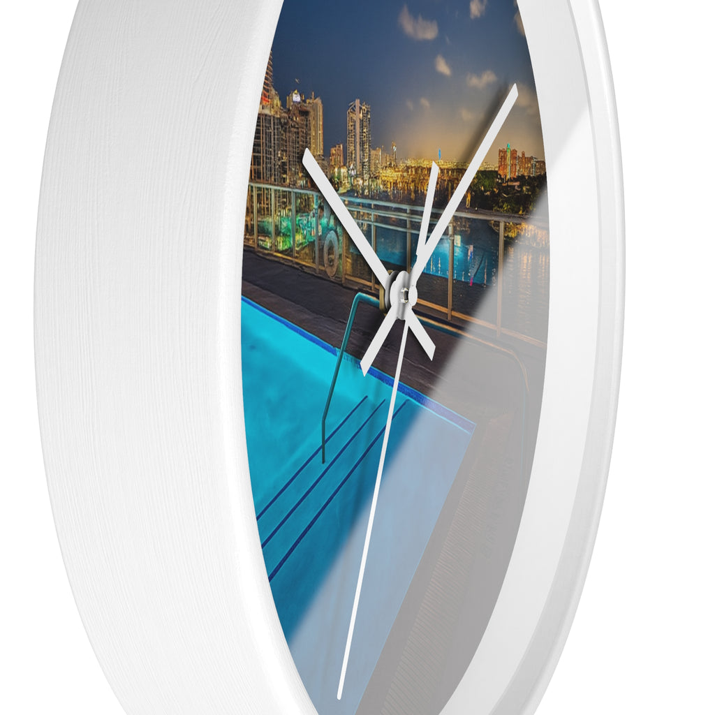 “Skyline Reflections" – Art Wall Clock