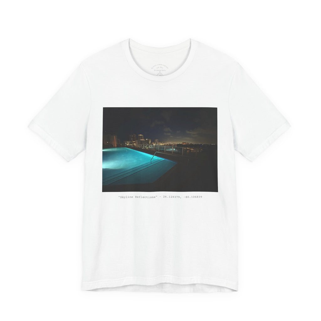 "Skyline Reflections" - White or Black Luxe T-Shirt