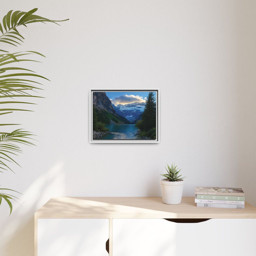 "Glacial Serenity" – Framed Canvas Print