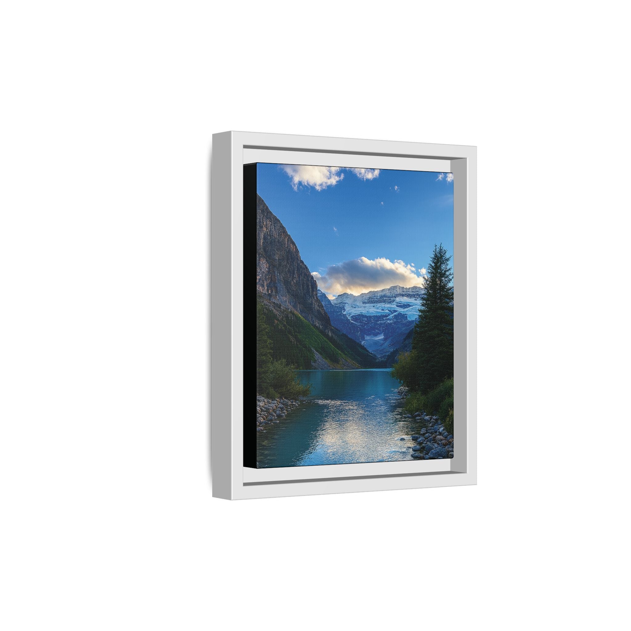"Glacial Serenity" – Framed Canvas Print