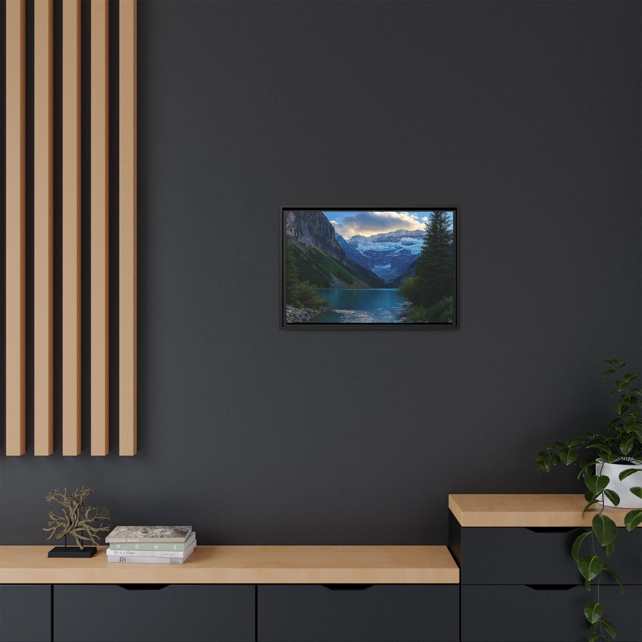 "Glacial Serenity" – Framed Canvas Print