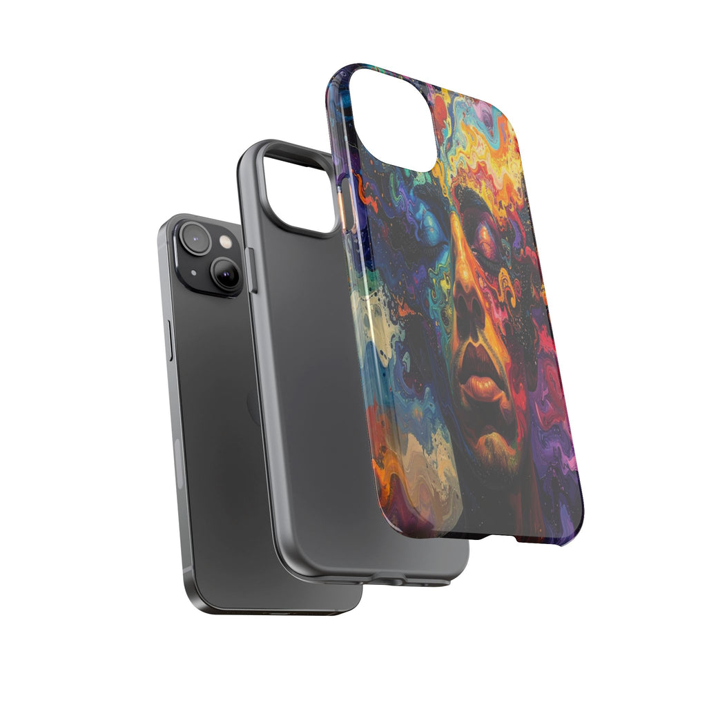 Psyche Unbound: Chromatic Consciousness, Digital Portrait Exploration - L’Art Suprême Phone Case