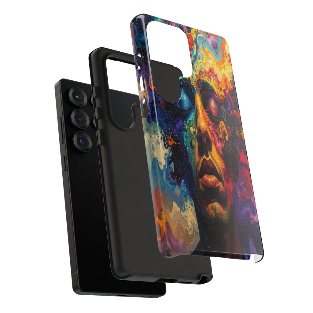Psyche Unbound: Chromatic Consciousness, Digital Portrait Exploration - L’Art Suprême Phone Case