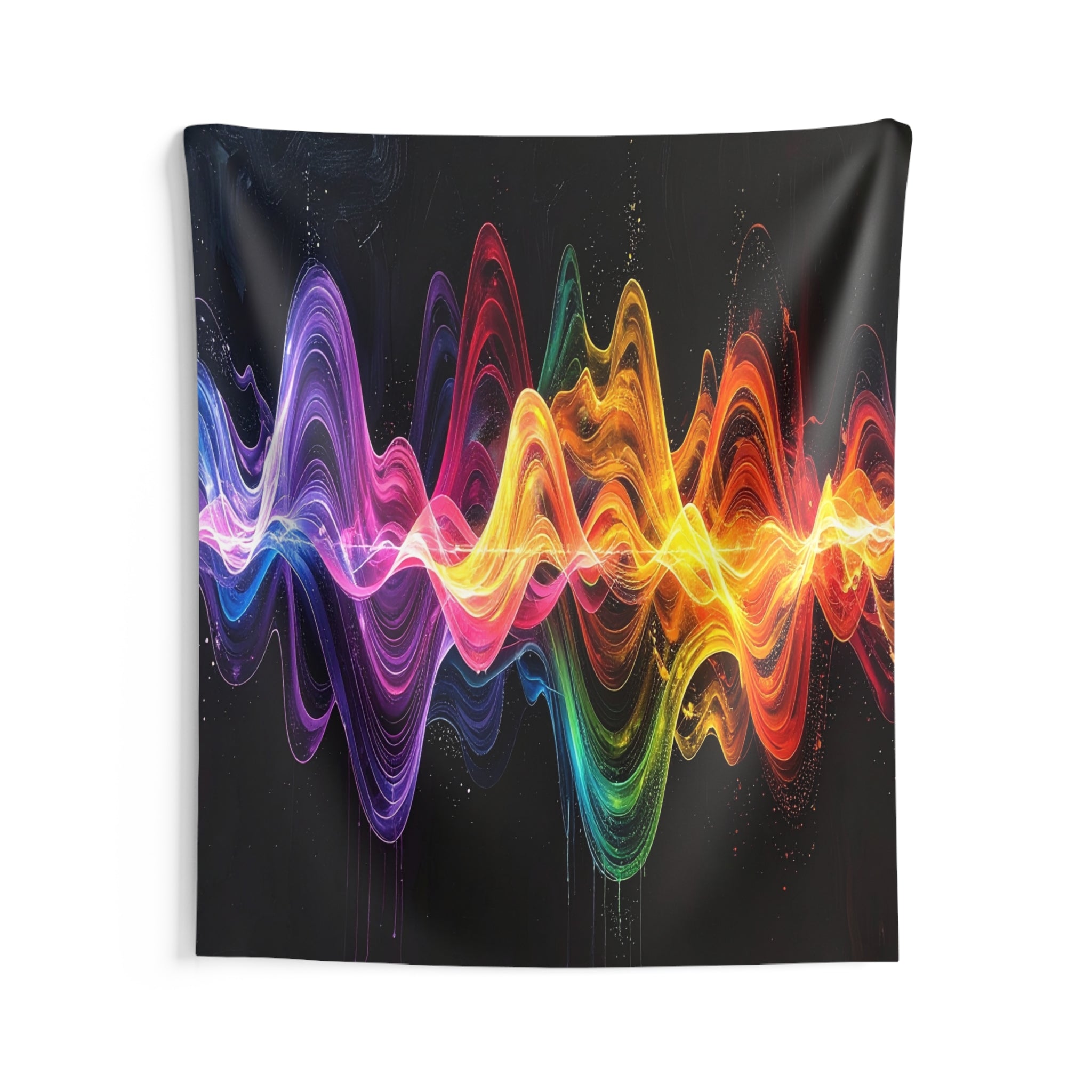 Quantum Symphony: Digital Wave Visualization, Spectrum of Energy - L'Art Tapestry