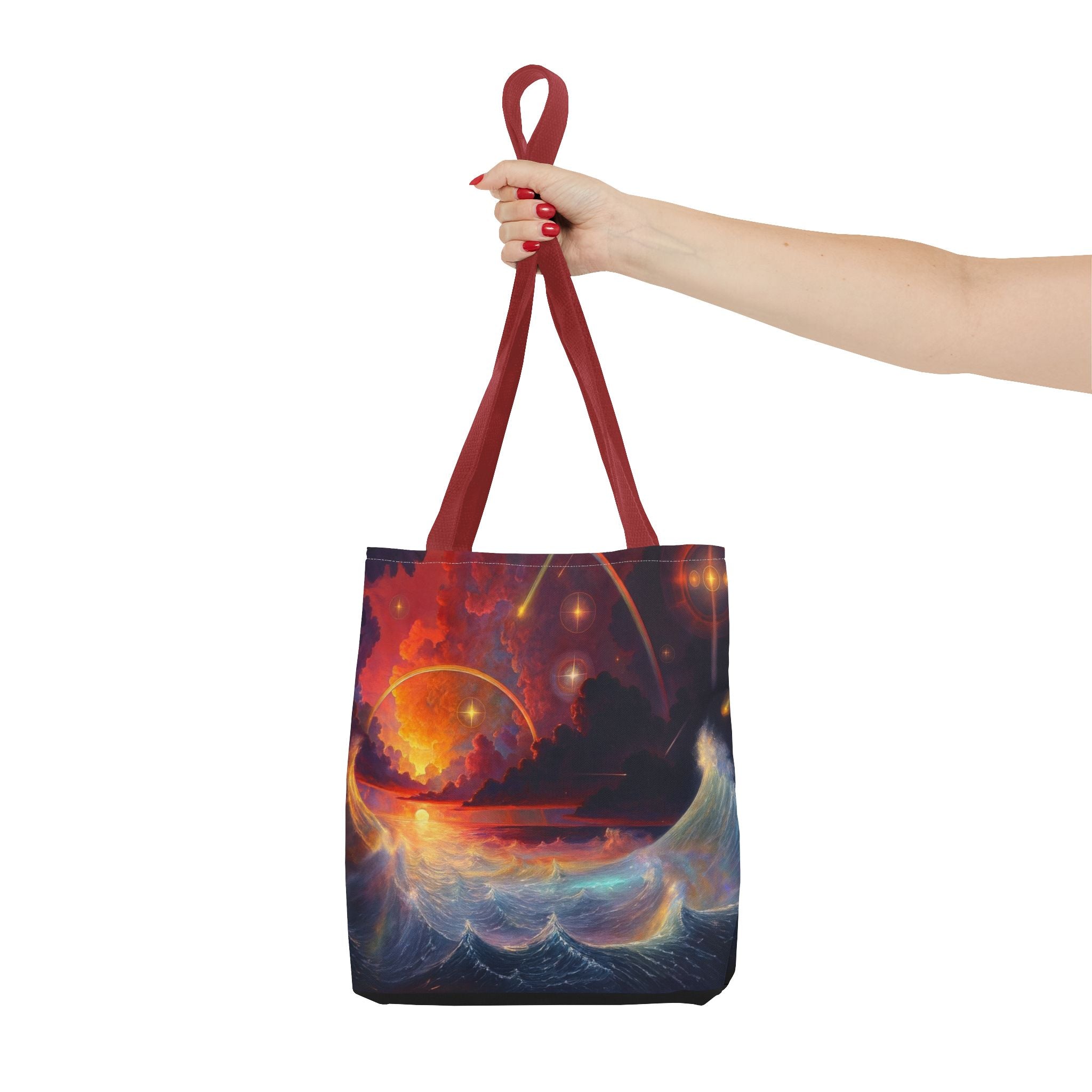 “Celestial Tides” – Cosmic Chaos x Ocean Calm Tote