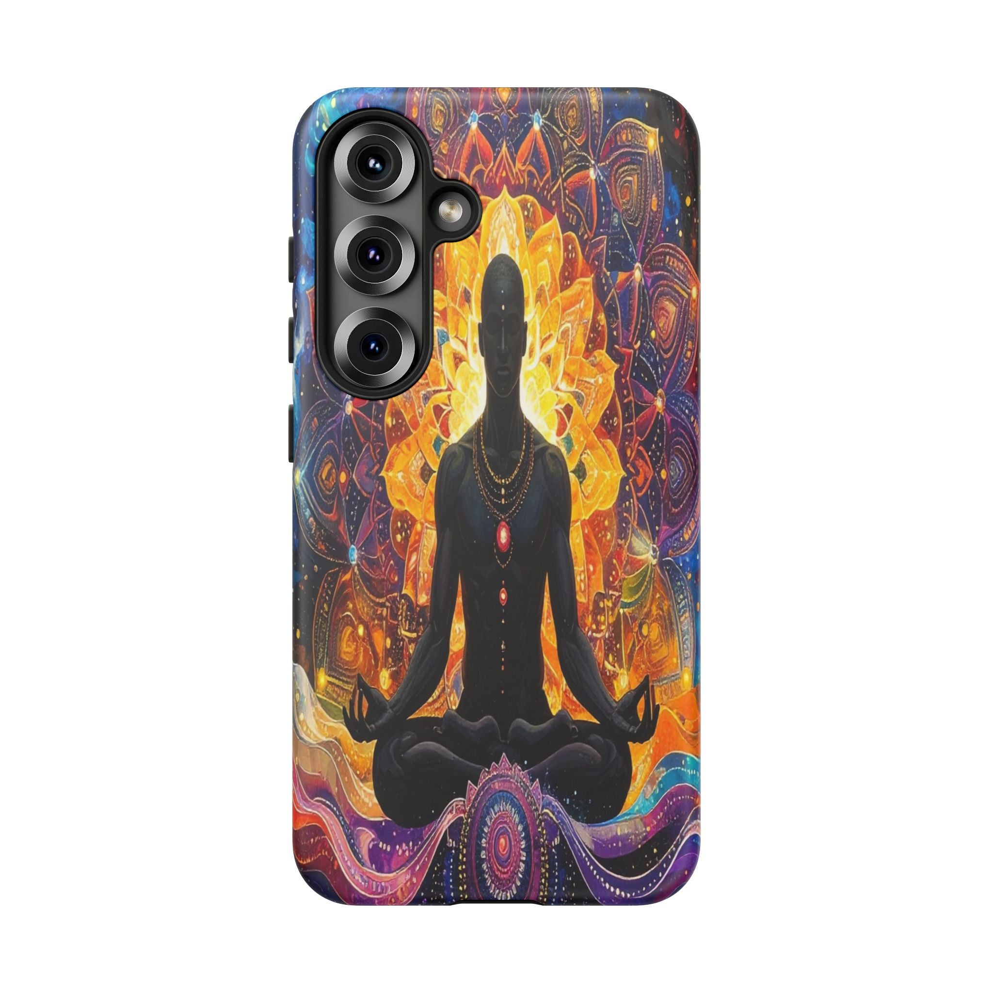 Cosmic Awakening: Spiritual Meditation Mandala, Chakra Energy Visualization - L’Art Suprême Phone Case