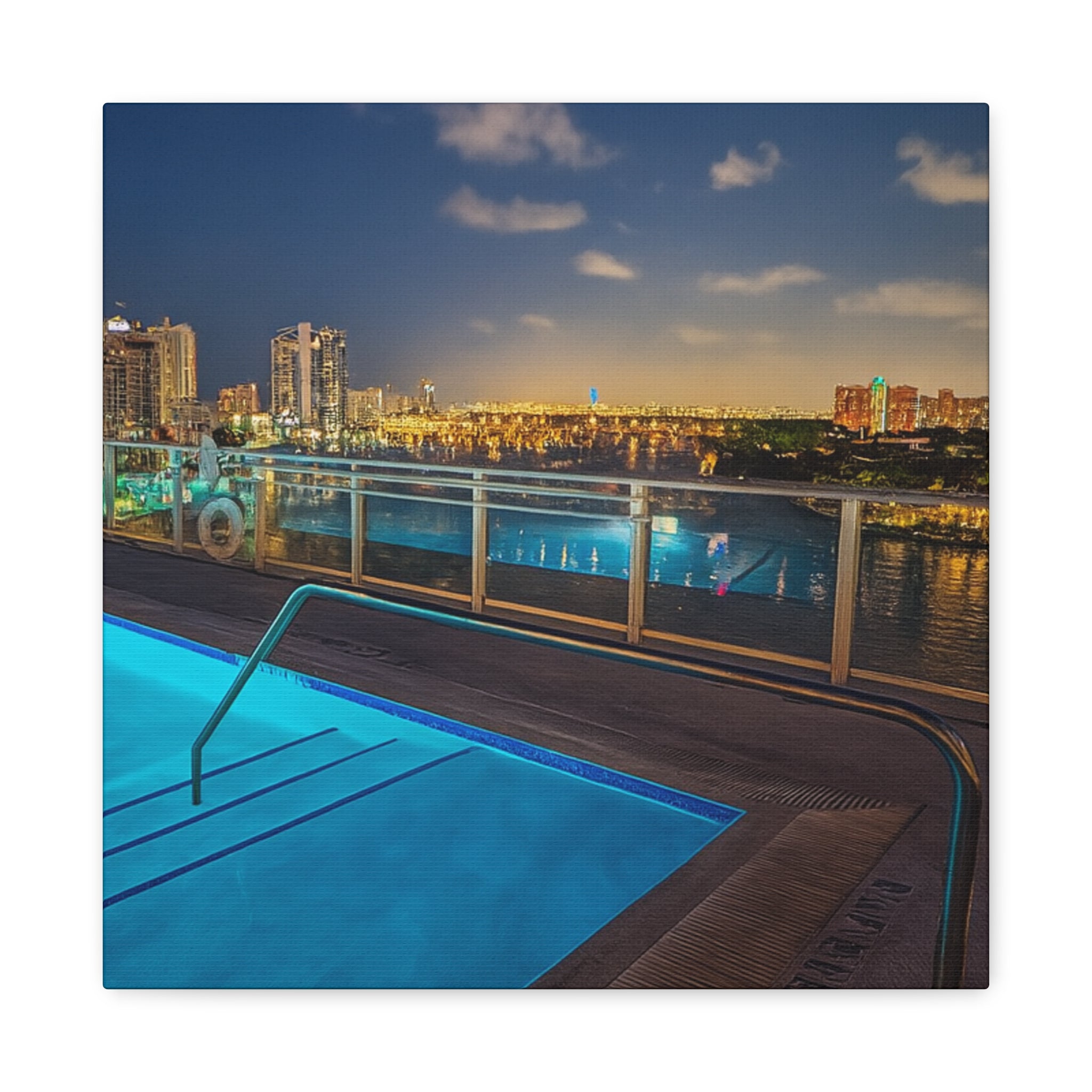 "Skyline Reflections" – Luxe Canvas Print