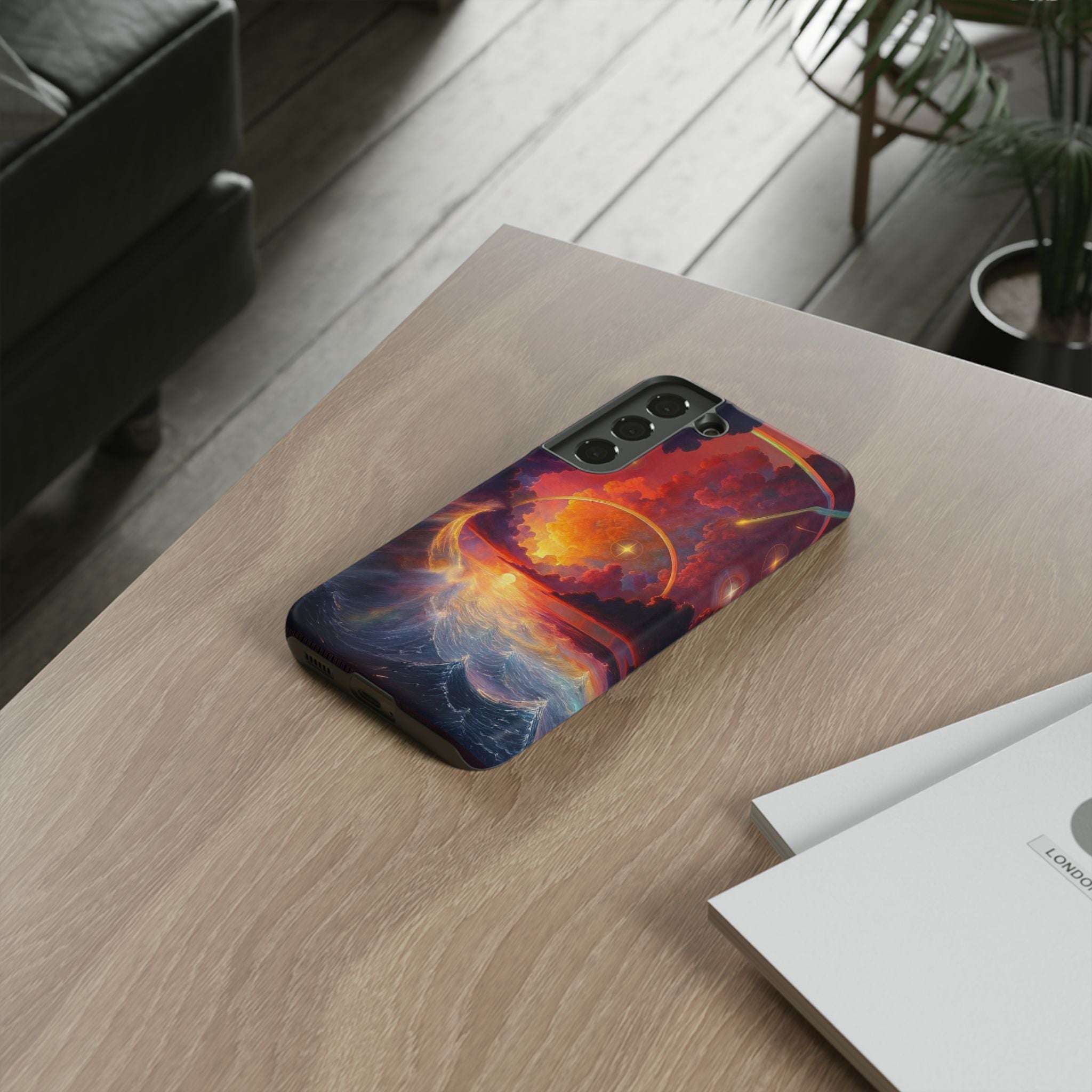 "Celestial Tides" – Printed Tough Phone Case
