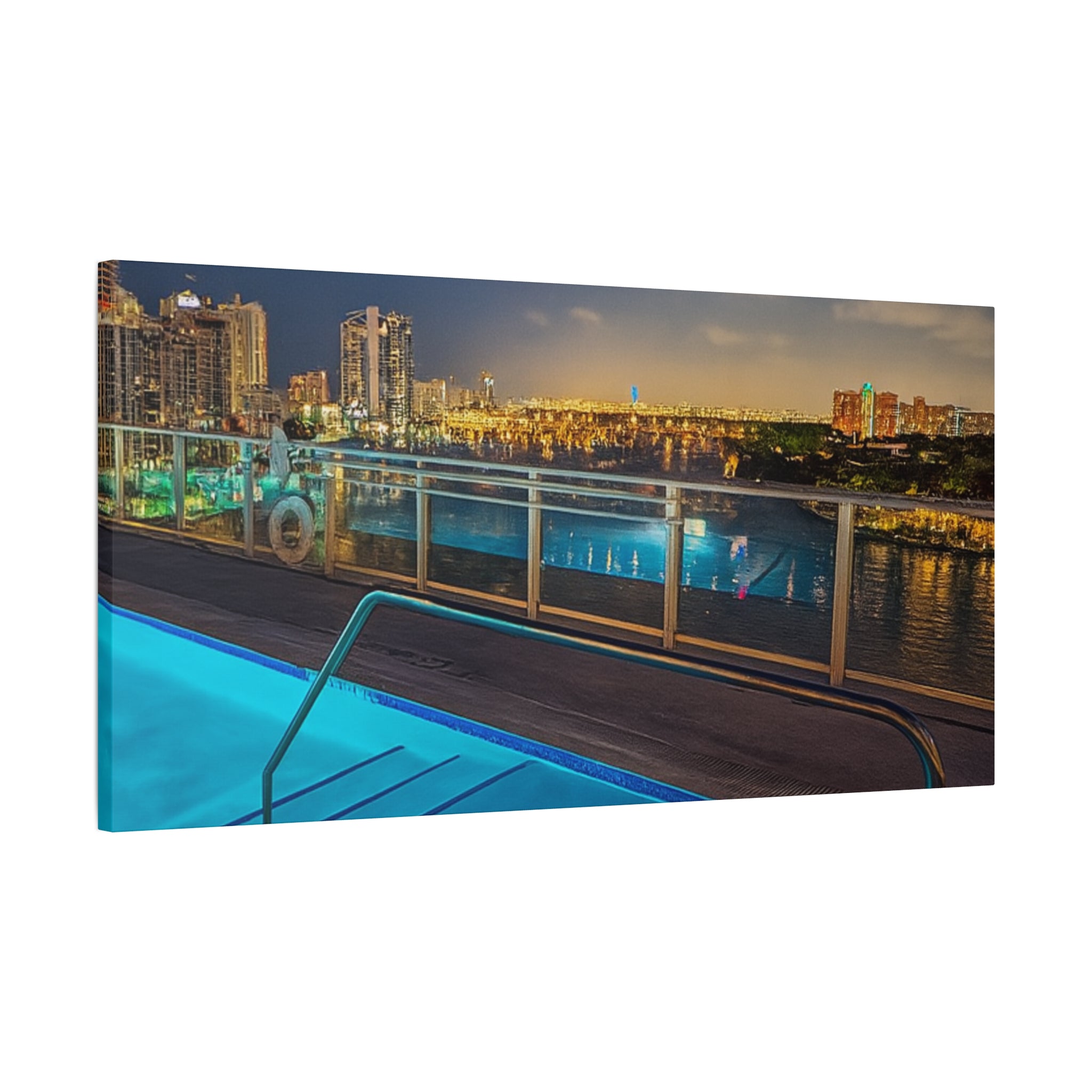 "Skyline Reflections" – Luxe Canvas Print