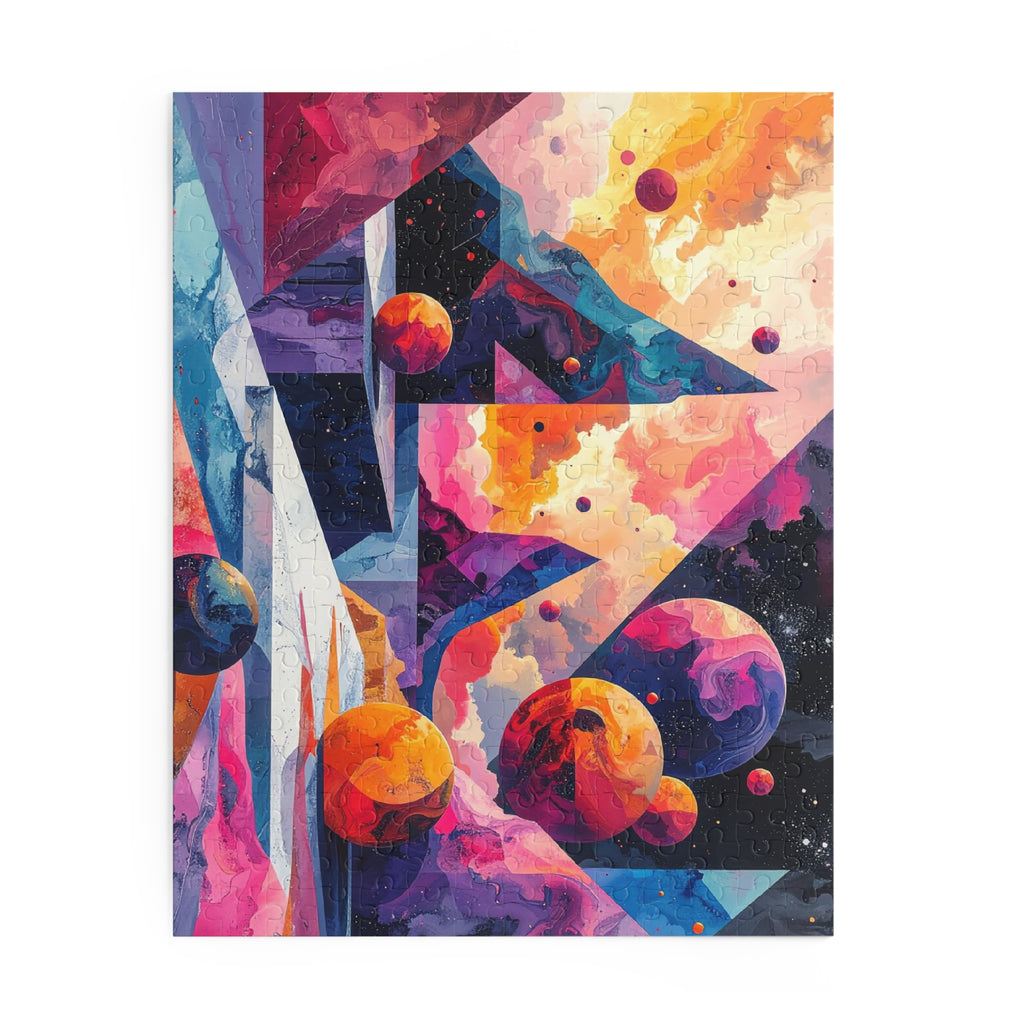Celestial Geometry: Abstract Cosmic Landscape, Digital Surreal Universe -  L'Art Puzzle