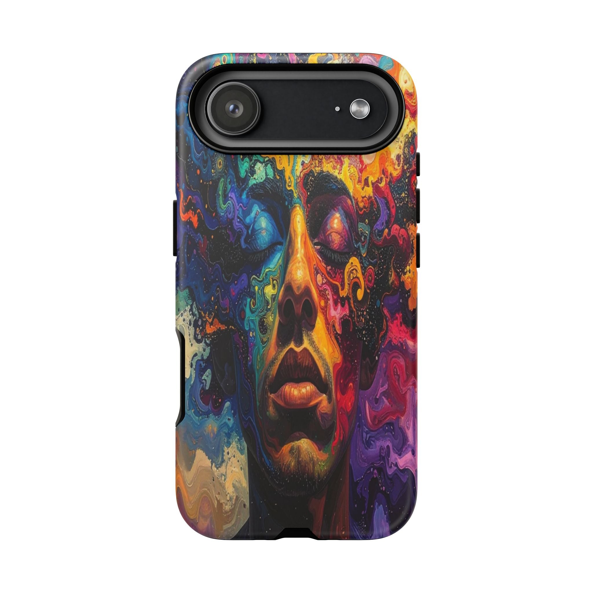Psyche Unbound: Chromatic Consciousness, Digital Portrait Exploration - L’Art Suprême Phone Case
