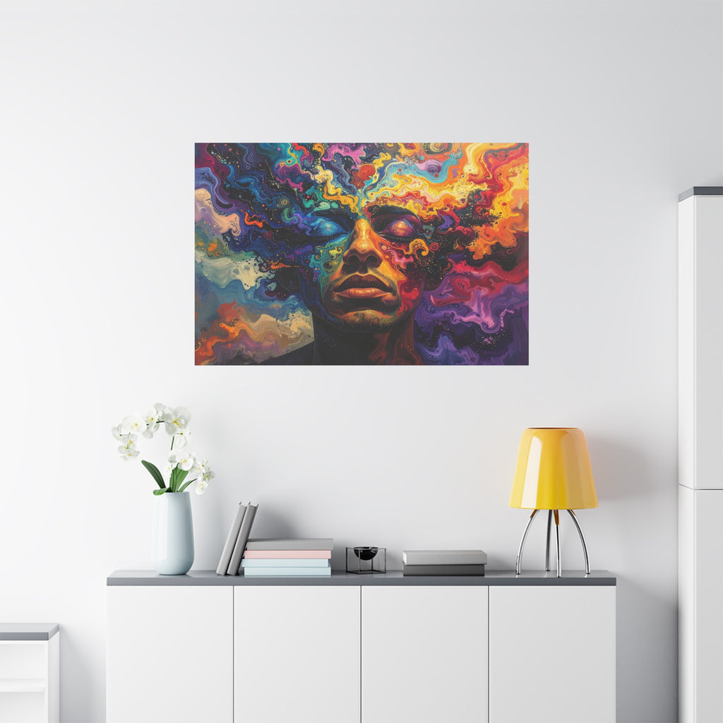Consciousness Unfolding: Psychedelic Inner Landscape, Fluid Abstract Meditation - L’Art Suprême Canvas