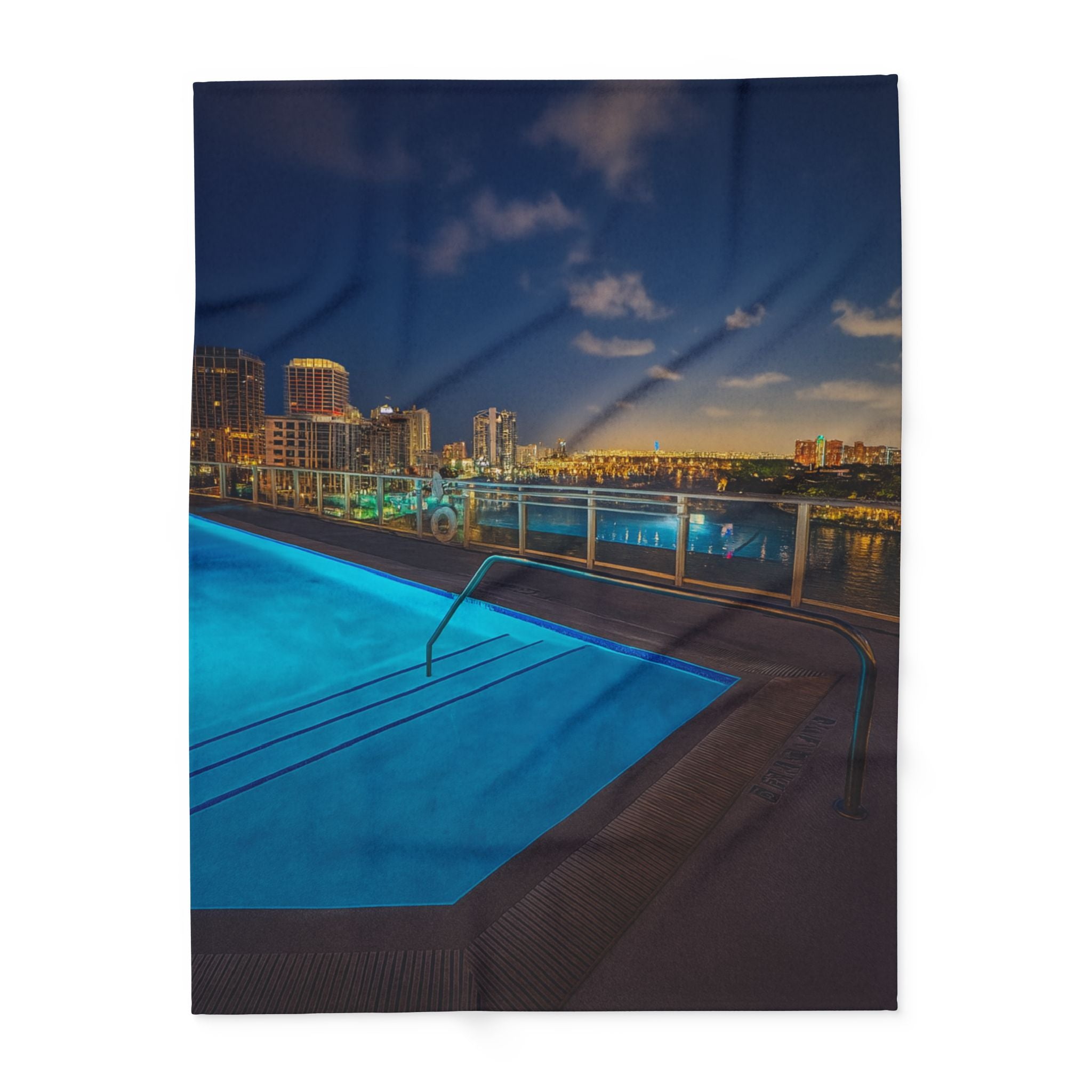“Skyline Reflections” - Printed Fleece Blanket