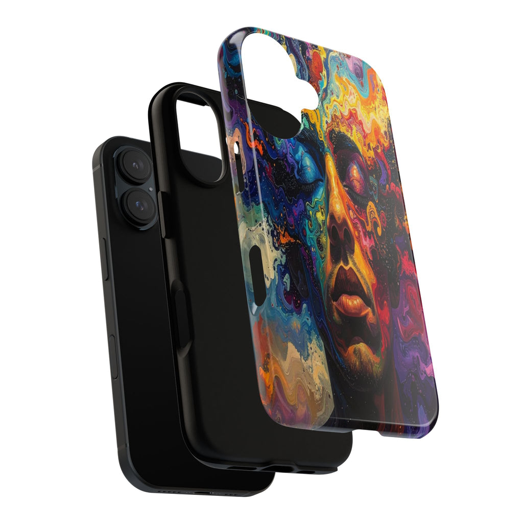 Psyche Unbound: Chromatic Consciousness, Digital Portrait Exploration - L’Art Suprême Phone Case