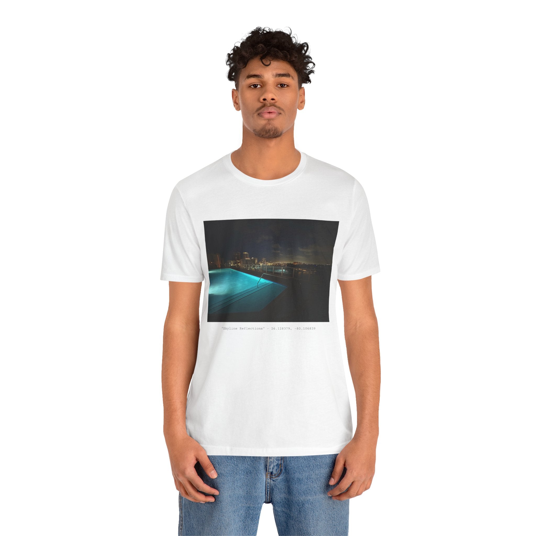 "Skyline Reflections" - White or Black Luxe T-Shirt