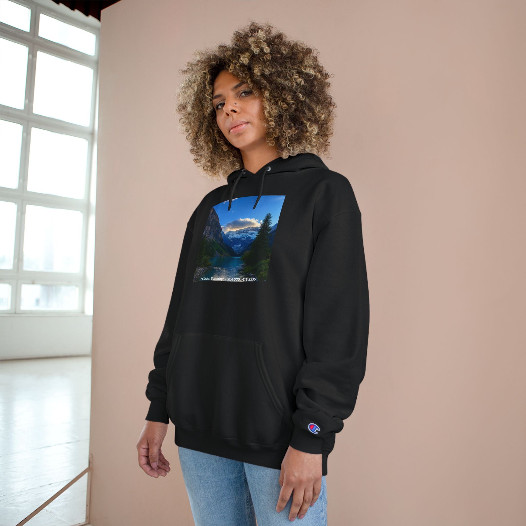 "Glacial Serenity" – Champion Hoodie
