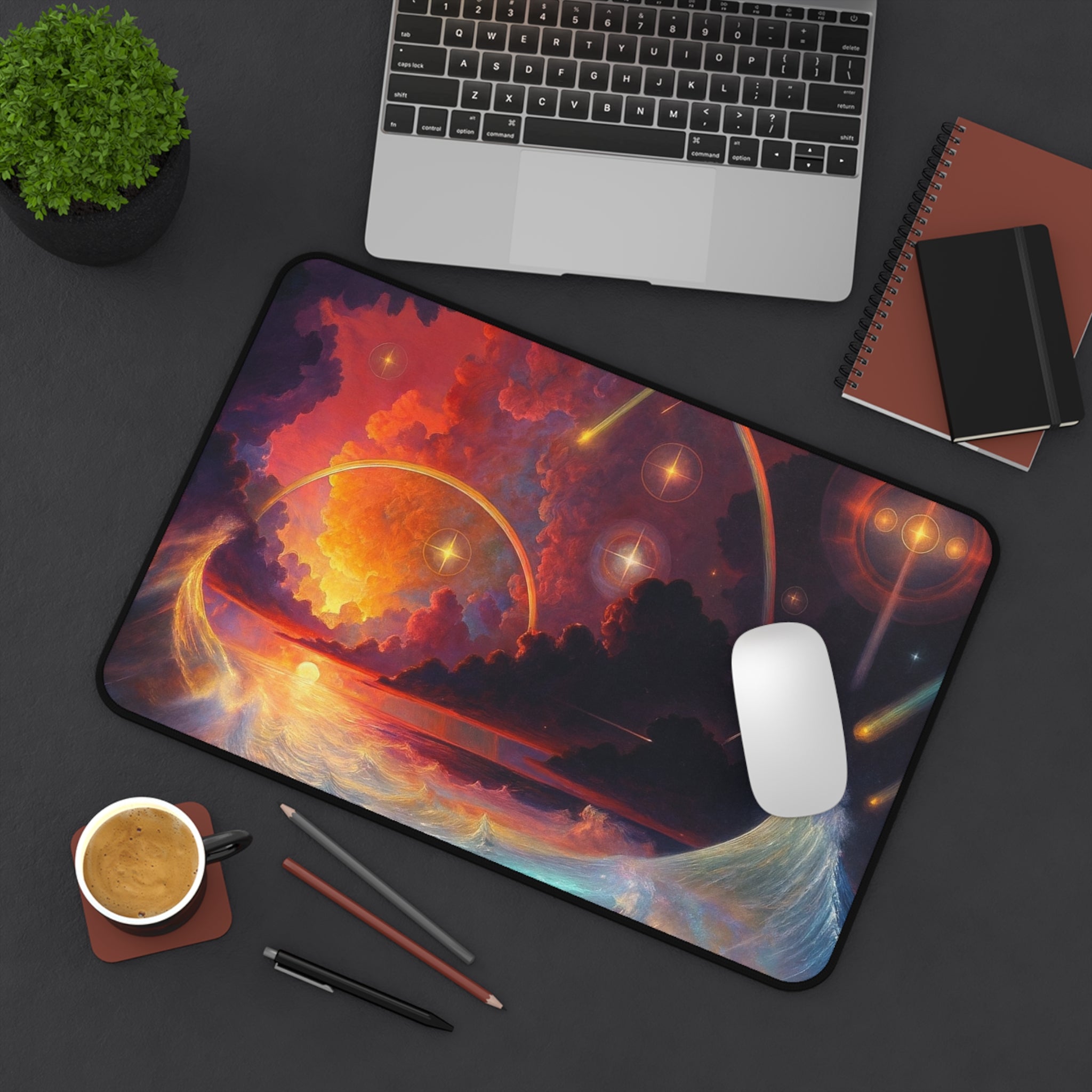"Celestial Tides" – Premium Desk Mat