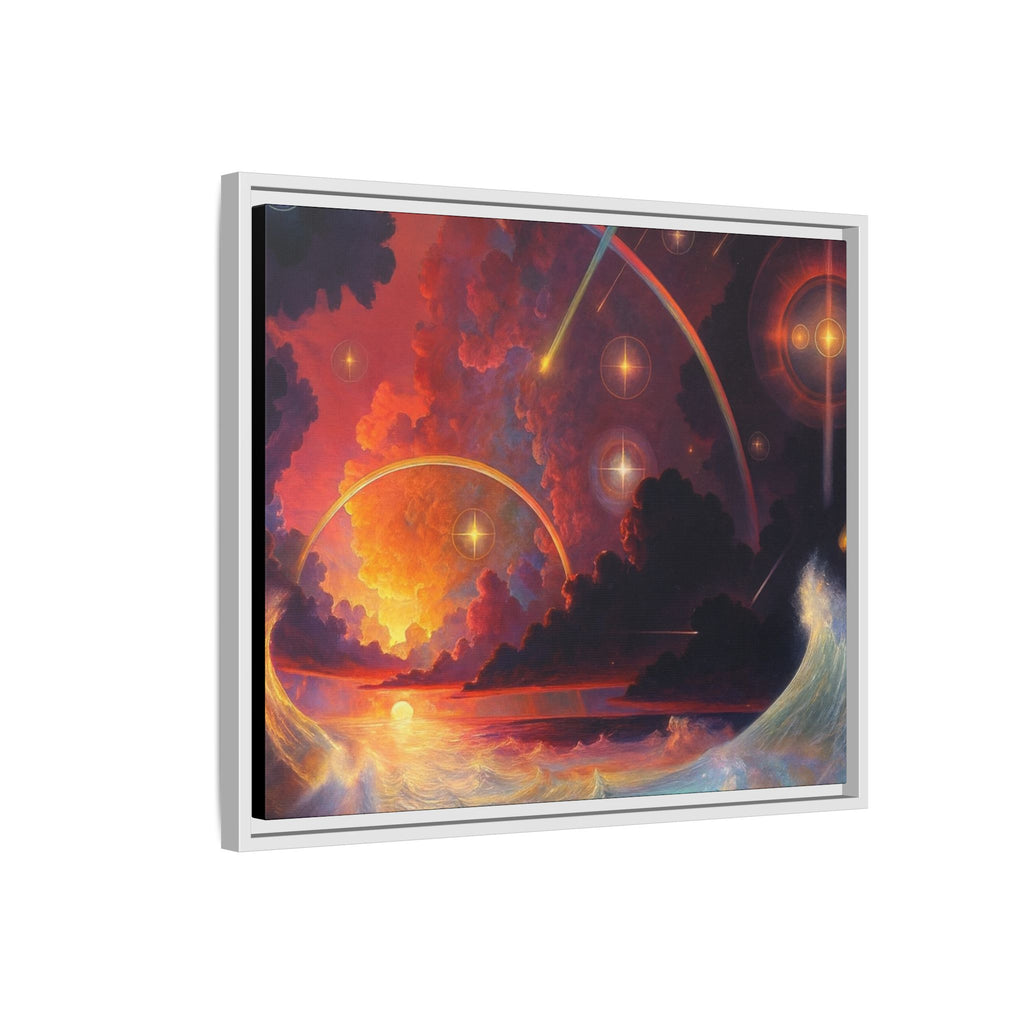 "Celestial Tides" – Framed Canvas Print
