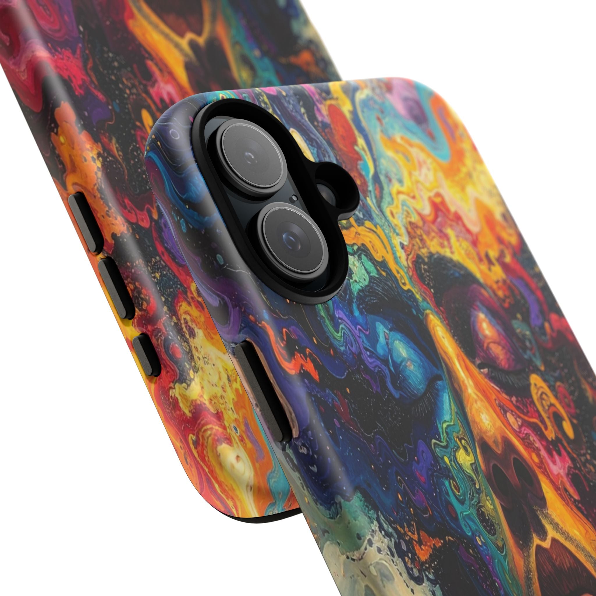Psyche Unbound: Chromatic Consciousness, Digital Portrait Exploration - L’Art Suprême Phone Case