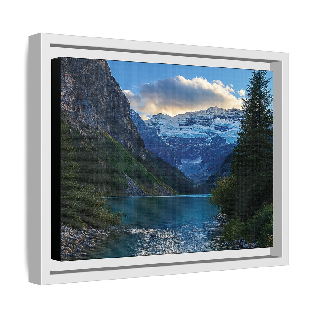 "Glacial Serenity" – Framed Canvas Print