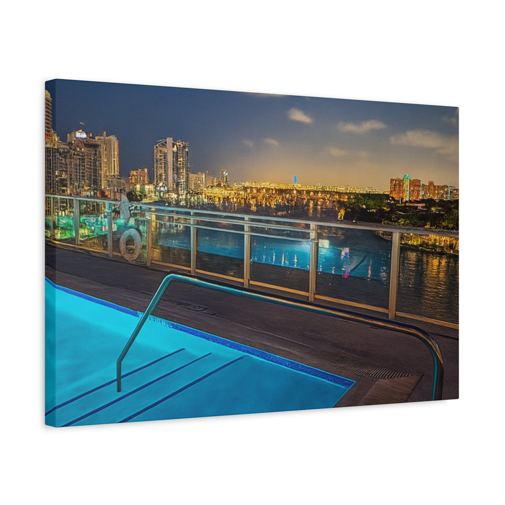 "Skyline Reflections" – Luxe Canvas Print
